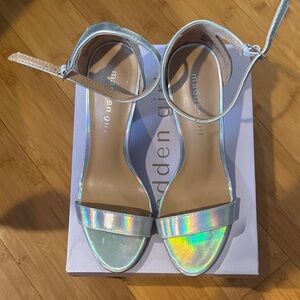 Madden Girl Holographic Silver Heels
